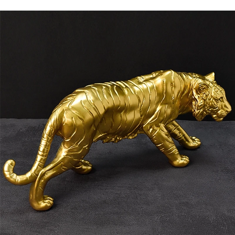 Resin Art Aesthetic - Golden Tiger Model Nordic Home Office
