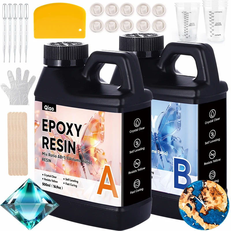 Resin Art Easy - Anti-Yellowing Crystal Clear Epoxy Resin Kit