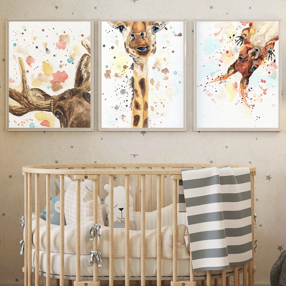 Resin Art Aesthetic - Giraffe Deer Sloth Owl Lion Watercolor