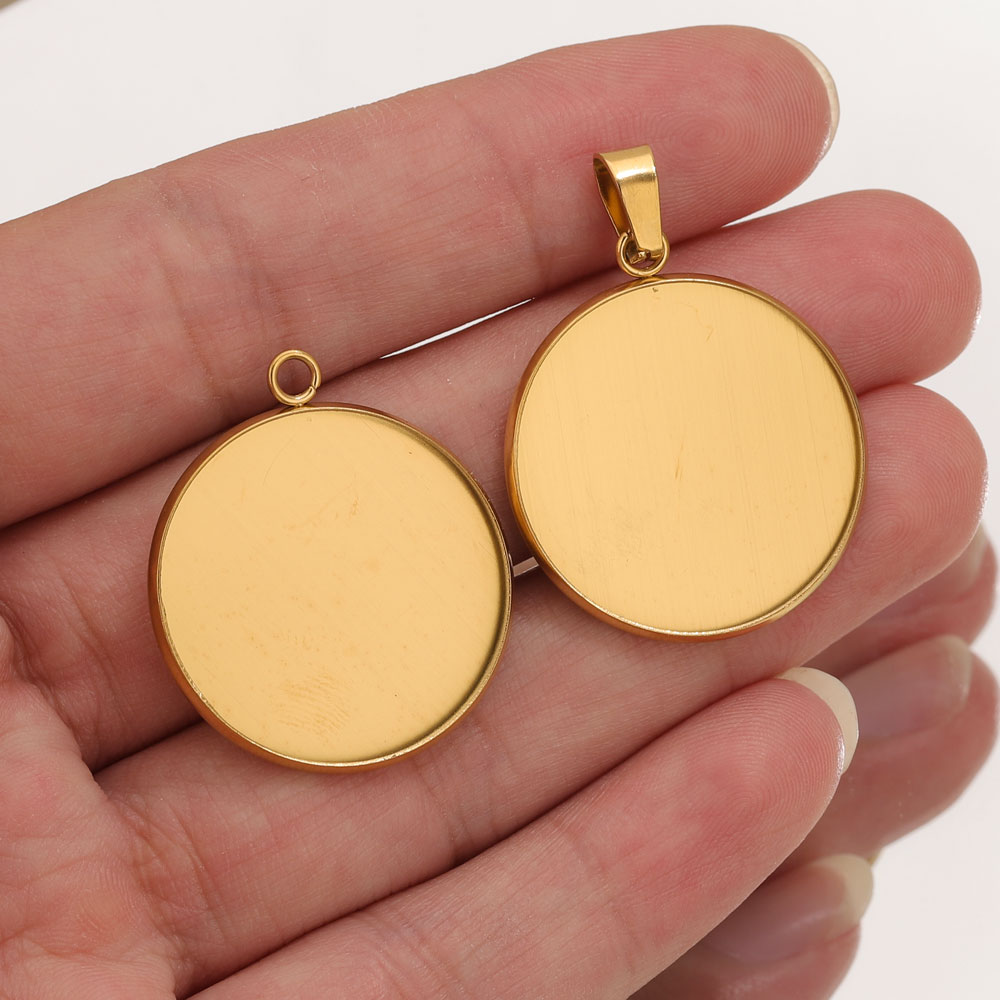 Resin Art Diy Kit - 10pcs Stainless Steel Gold Pendants Resin