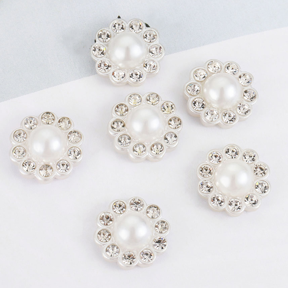 Resin Art Diy Kit - 50pcs White Flat Imitation Pearl Resin