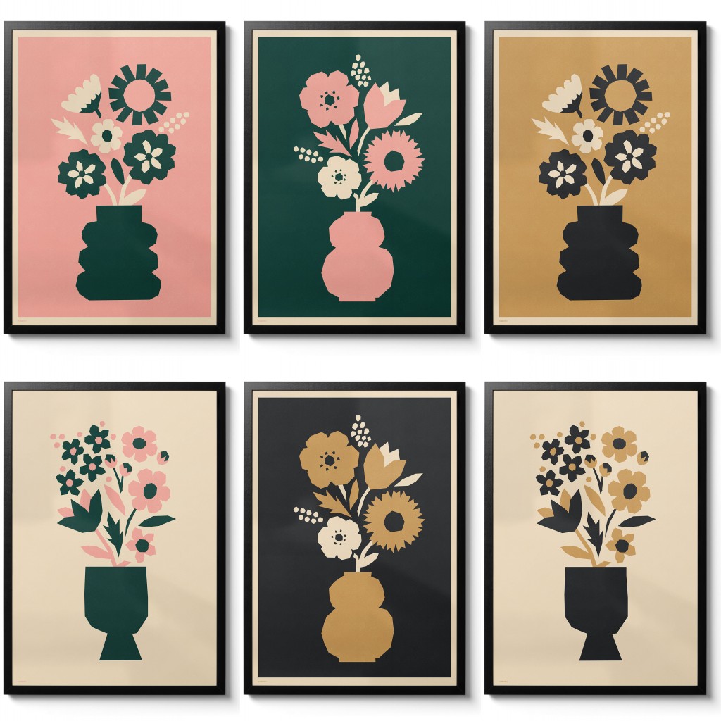 Resin Art Aesthetic - Mid Century Flower Diamond Print Minimalist