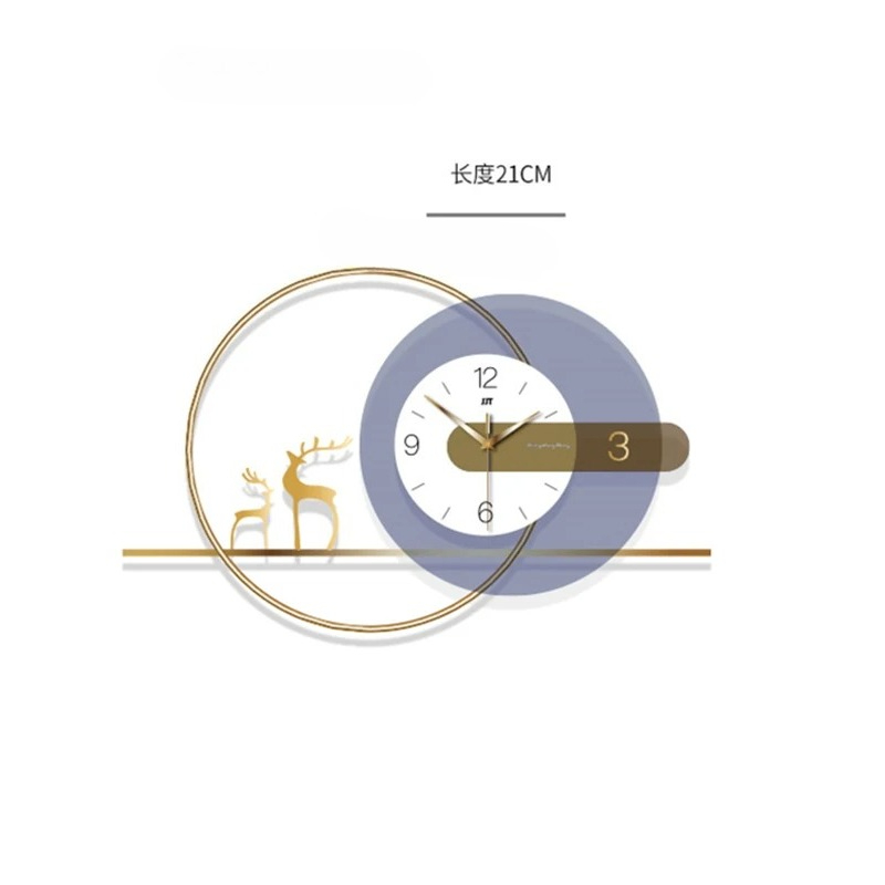 Resin Art Wall Clock - Modern Metal Wall Clocks Living Room