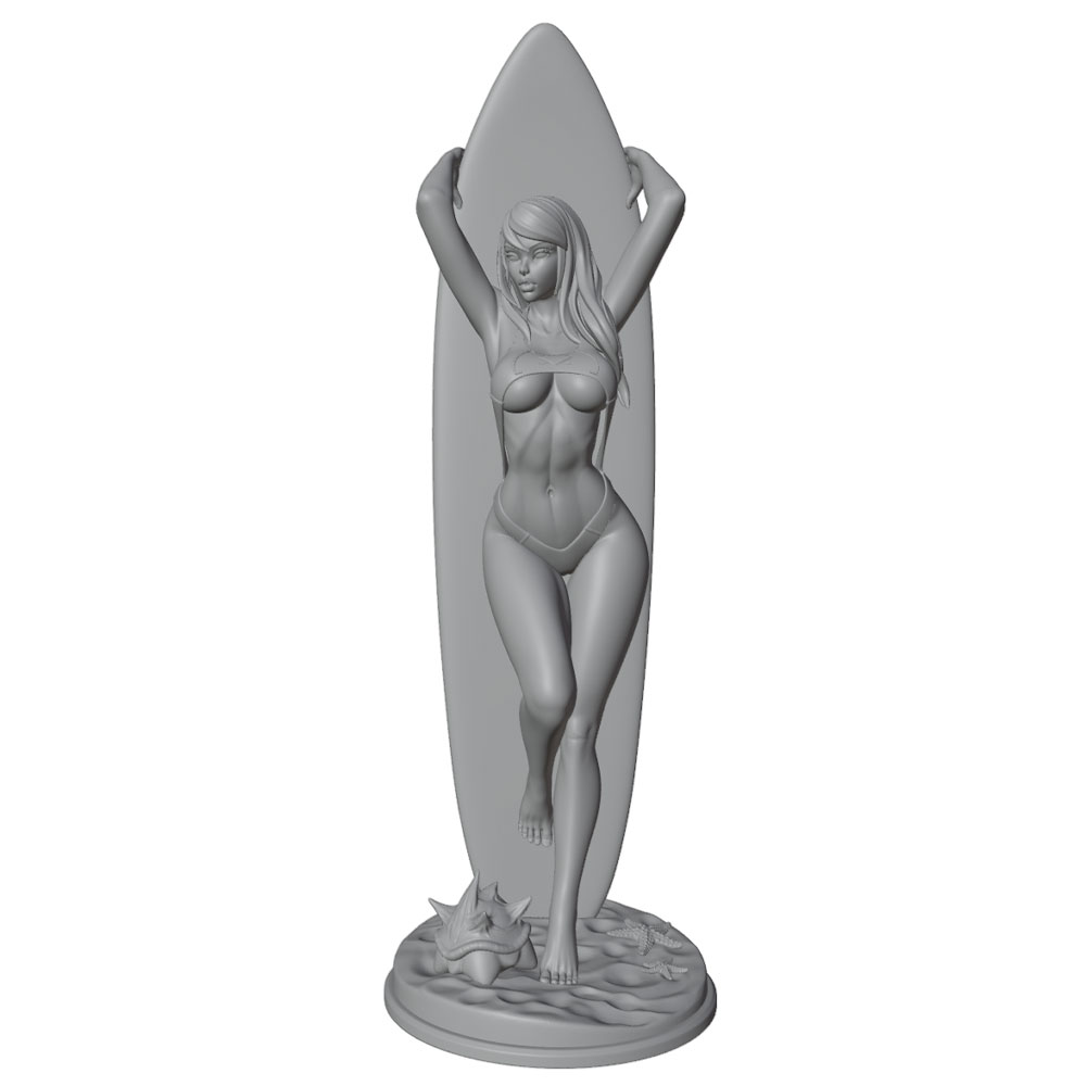 Resin Art Beach - 1/24/6 Beach Girl Resin Model Set,