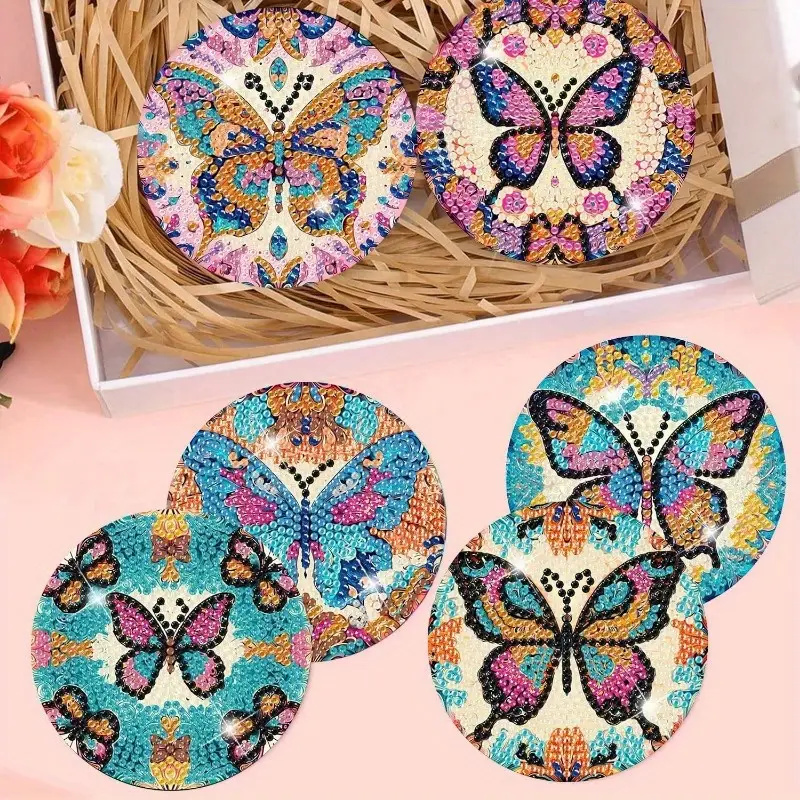 8 Pieces of Diamond Art Painti - Resin Art Coasters 评论和价格