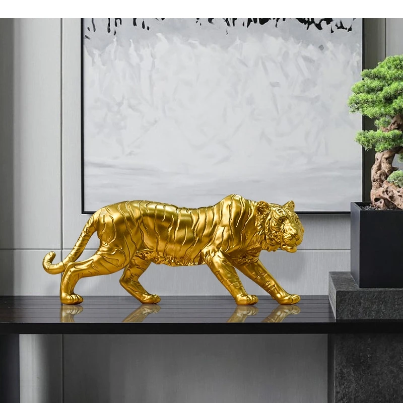Golden Tiger Model Nordic Home - Resin Art Aesthetic 评论和价格