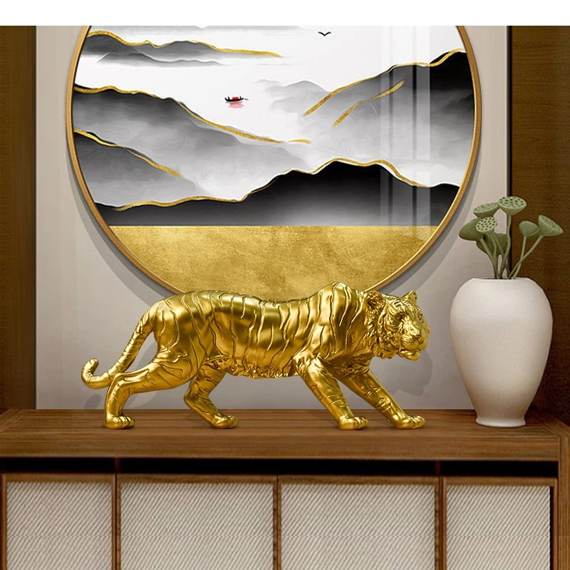 Golden Tiger Model Nordic Home - Resin Art Aesthetic 评论和价格