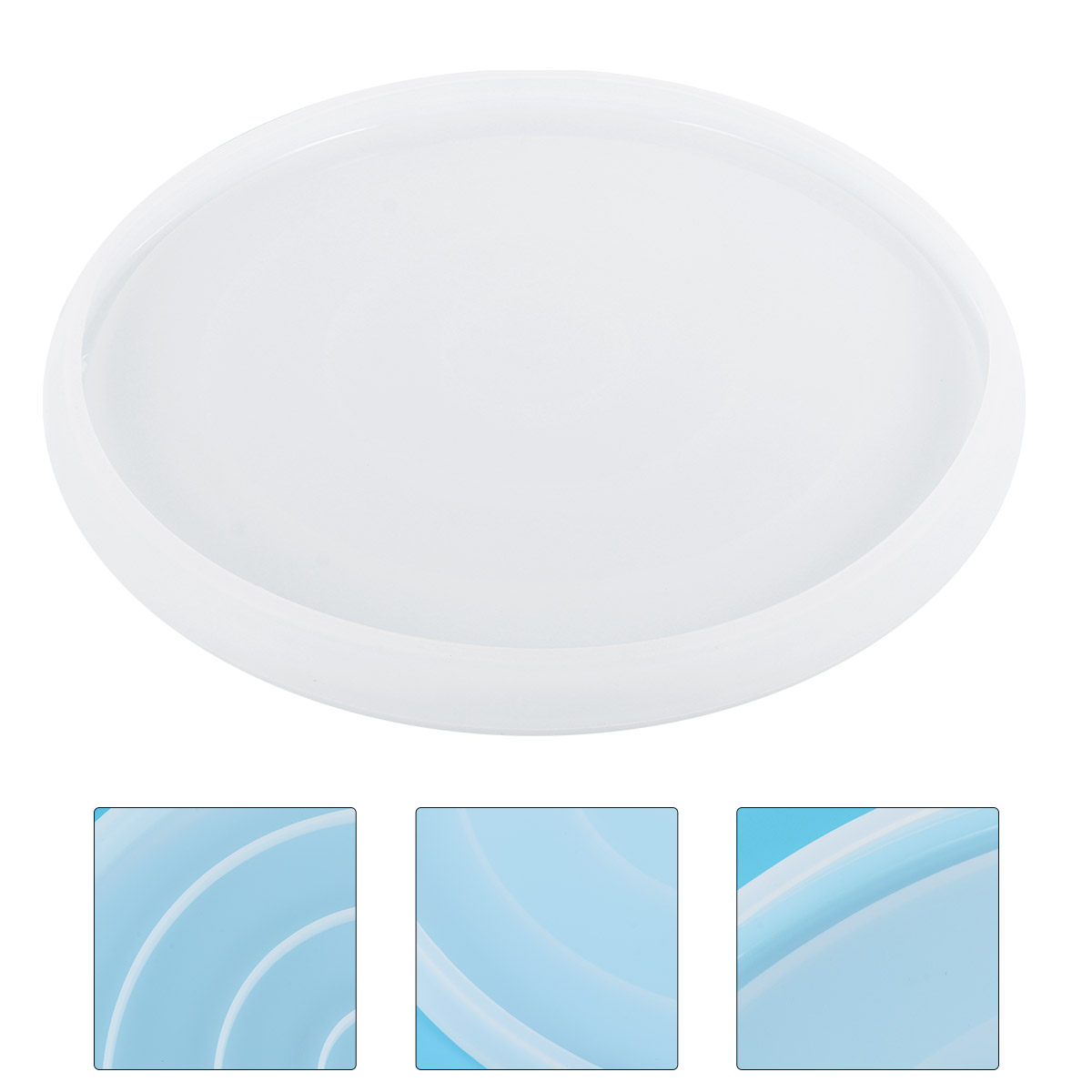 1Pcs Round Silicone Plate Mold - Resin Art Coasters 评论和价格