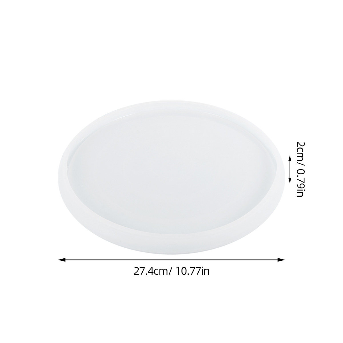1Pcs Round Silicone Plate Mold - Resin Art Coasters 评论和价格