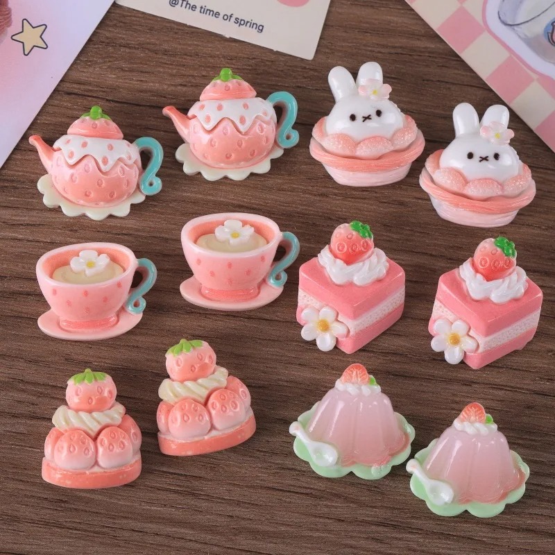 10pcs Cartoon sweet Pink serie - Resin Art Diy Kit 评论和价格