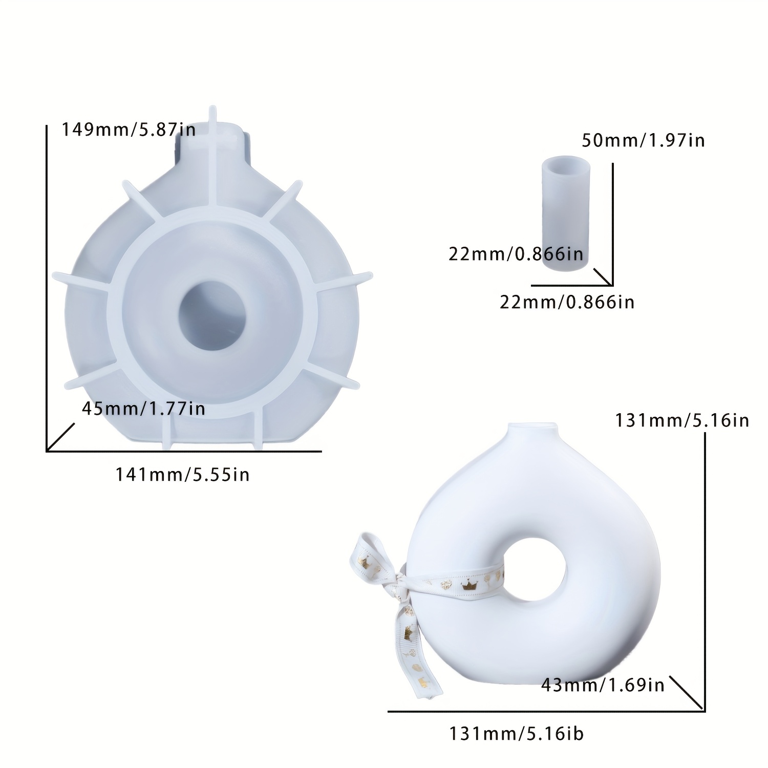1 DIY Round Vase Silicone Moul - Resin Art Epoxy 评论和价格