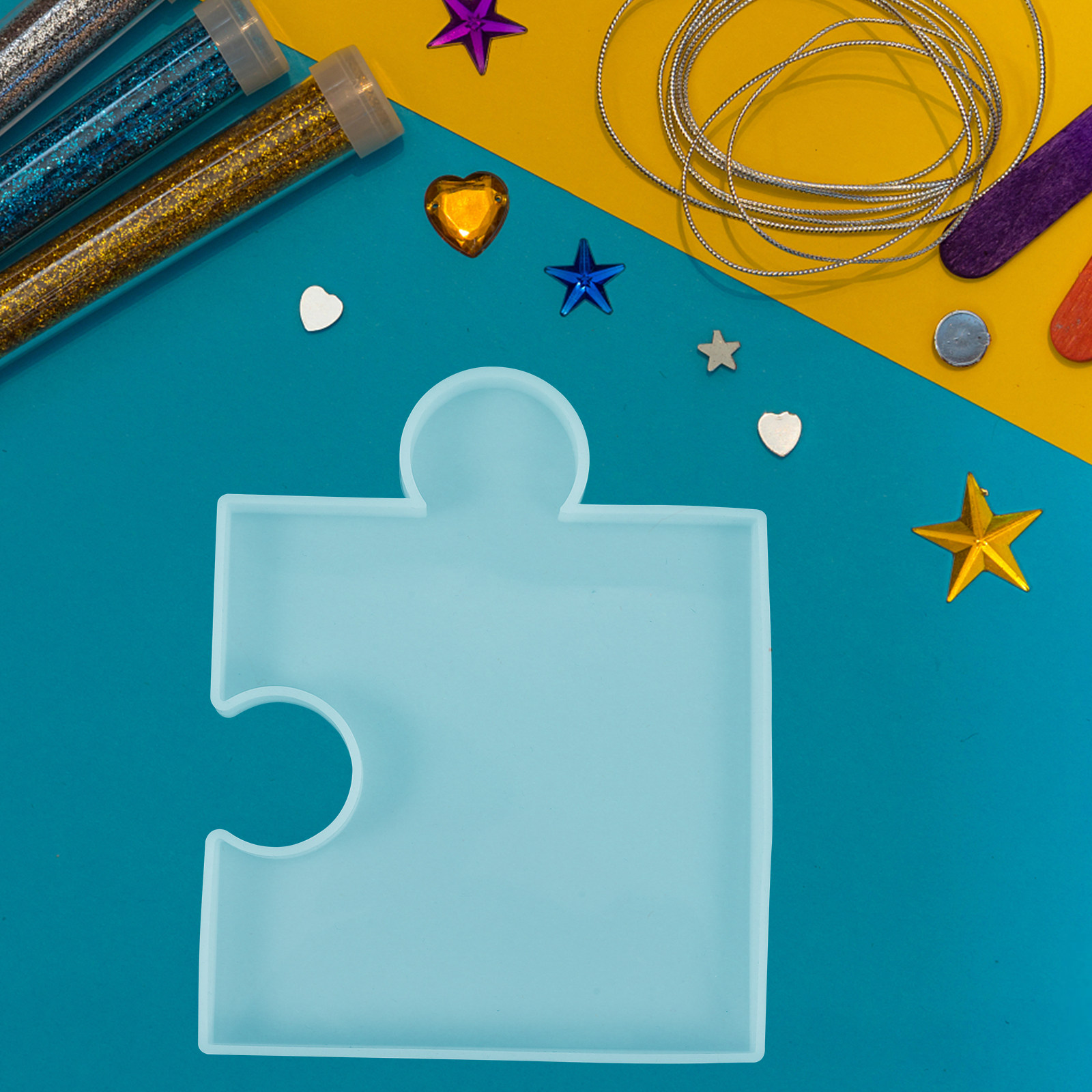 2Pcs Silicone Puzzle Coaster M - Resin Art Coasters 评论和价格