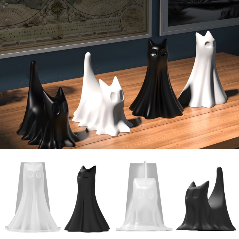 Ghost Cat Halloween Desktop Or - Resin Art Uv 评论和价格