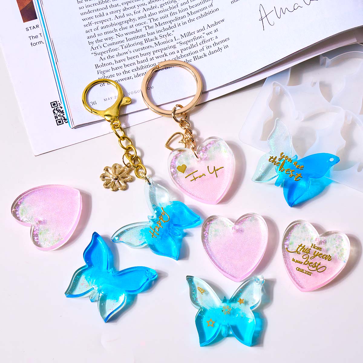 Six-hole with Holes Earring Si - Resin Art Epoxy 评论和价格