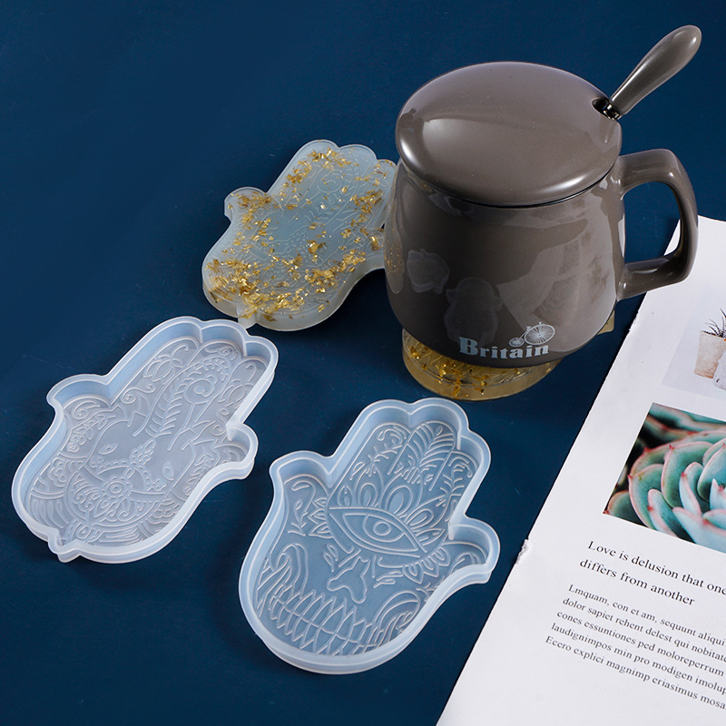 1 Pcs DIY Coaster Hand of Fati - Resin Art Coasters 评论和价格