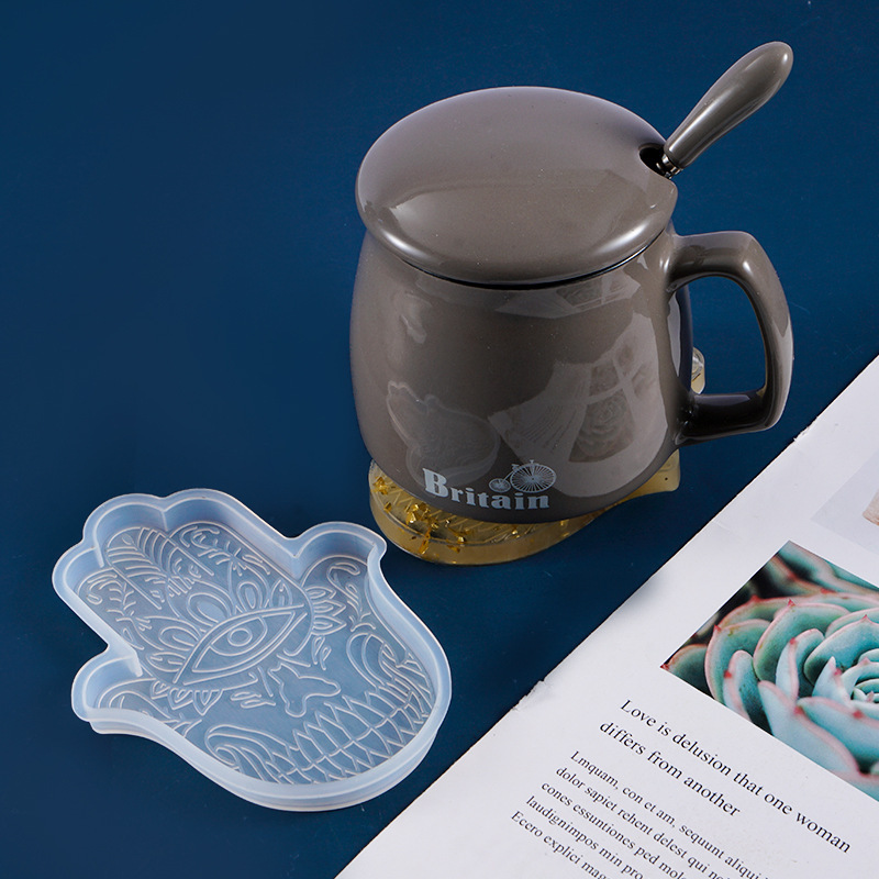 1 Pcs DIY Coaster Hand of Fati - Resin Art Coasters 评论和价格