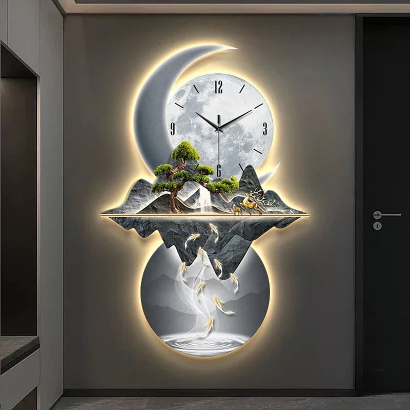 Art Mural Wall Clocks Led Mode - Resin Art Wall Clock 评论和价格