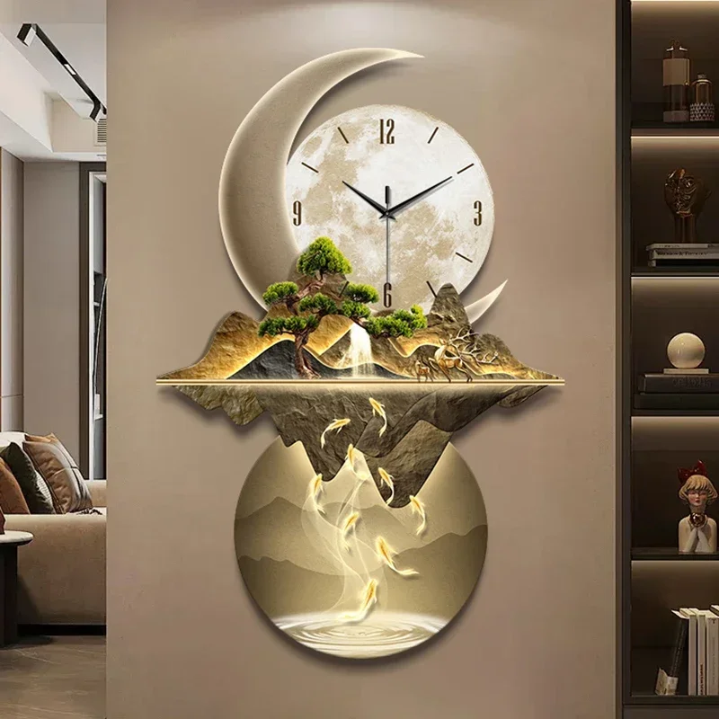 Art Mural Wall Clocks Led Mode - Resin Art Wall Clock 评论和价格