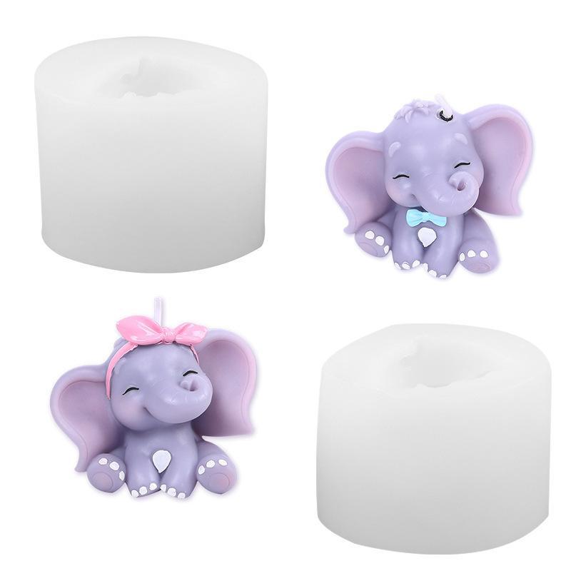 Cute 3D Elephant Silicone Cand - Resin Art Easy 评论和价格