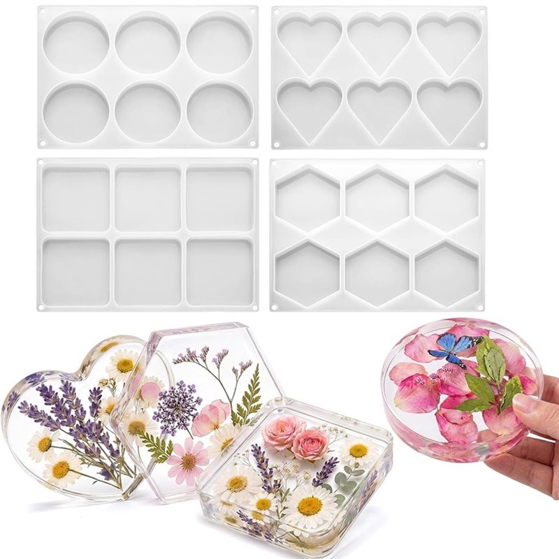 [ABFI!】 Resin Molds For DIY Ep - Resin Art Coasters 评论和价格