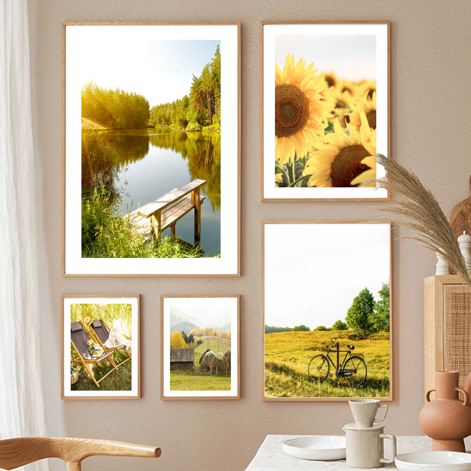 Spring Sunflower Idyllic Lake  - Resin Art Aesthetic 评论和价格