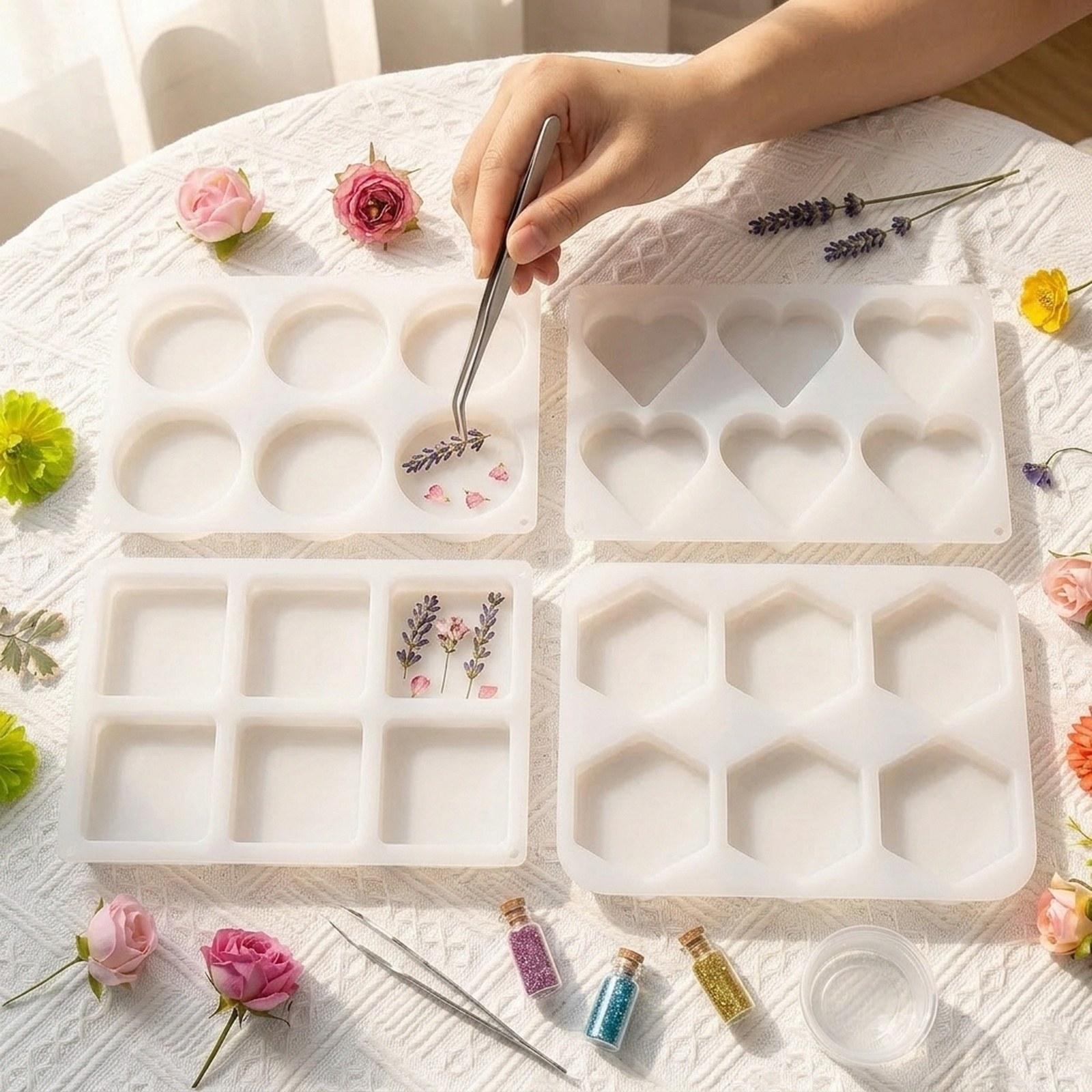 4Pcs Deep Resin Coaster Molds  - Resin Art Coasters 评论和价格