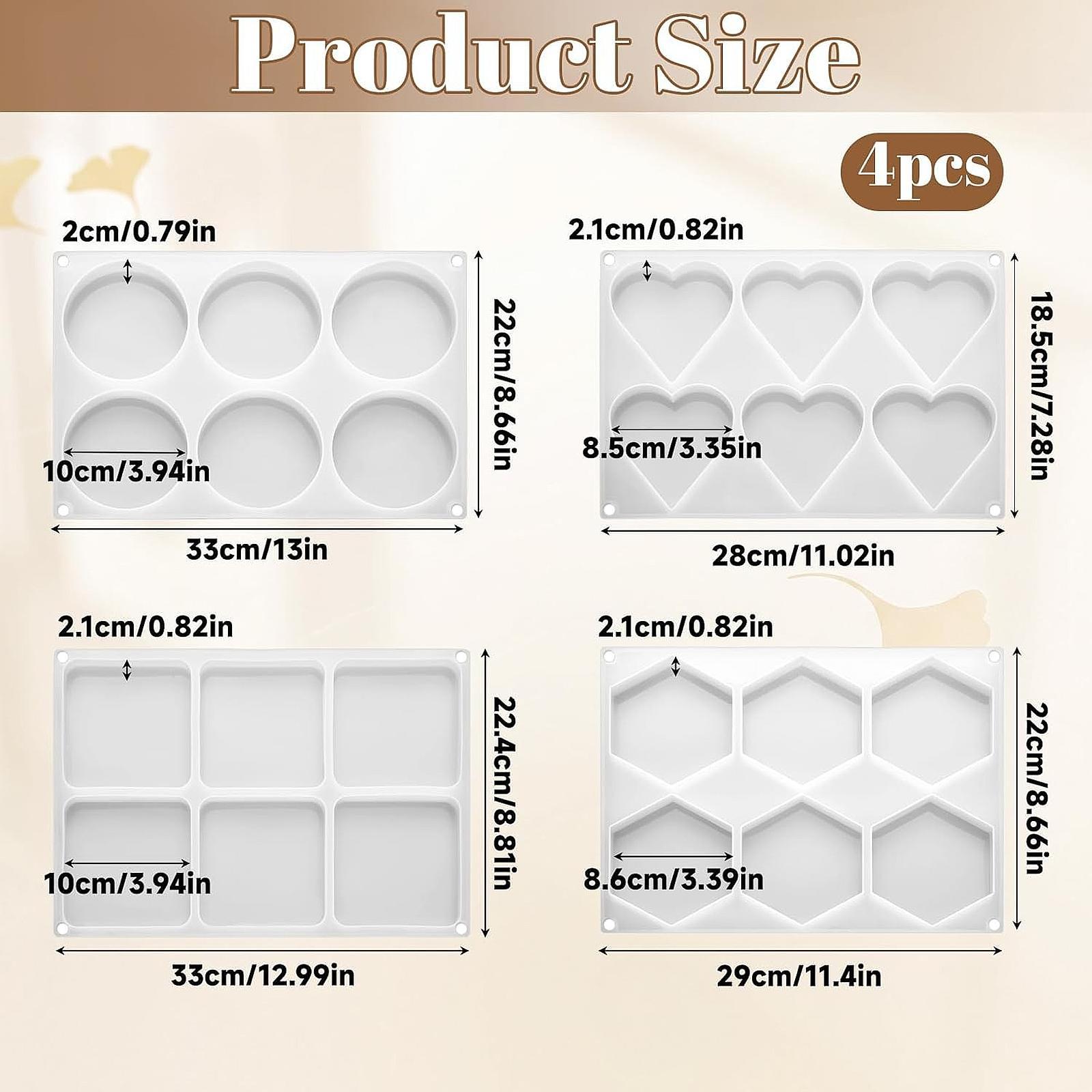 4Pcs Deep Resin Coaster Molds  - Resin Art Coasters 评论和价格