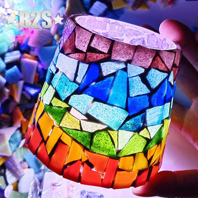 100g Mosaic Tiles Stained Glas - Resin Art Coasters 评论和价格