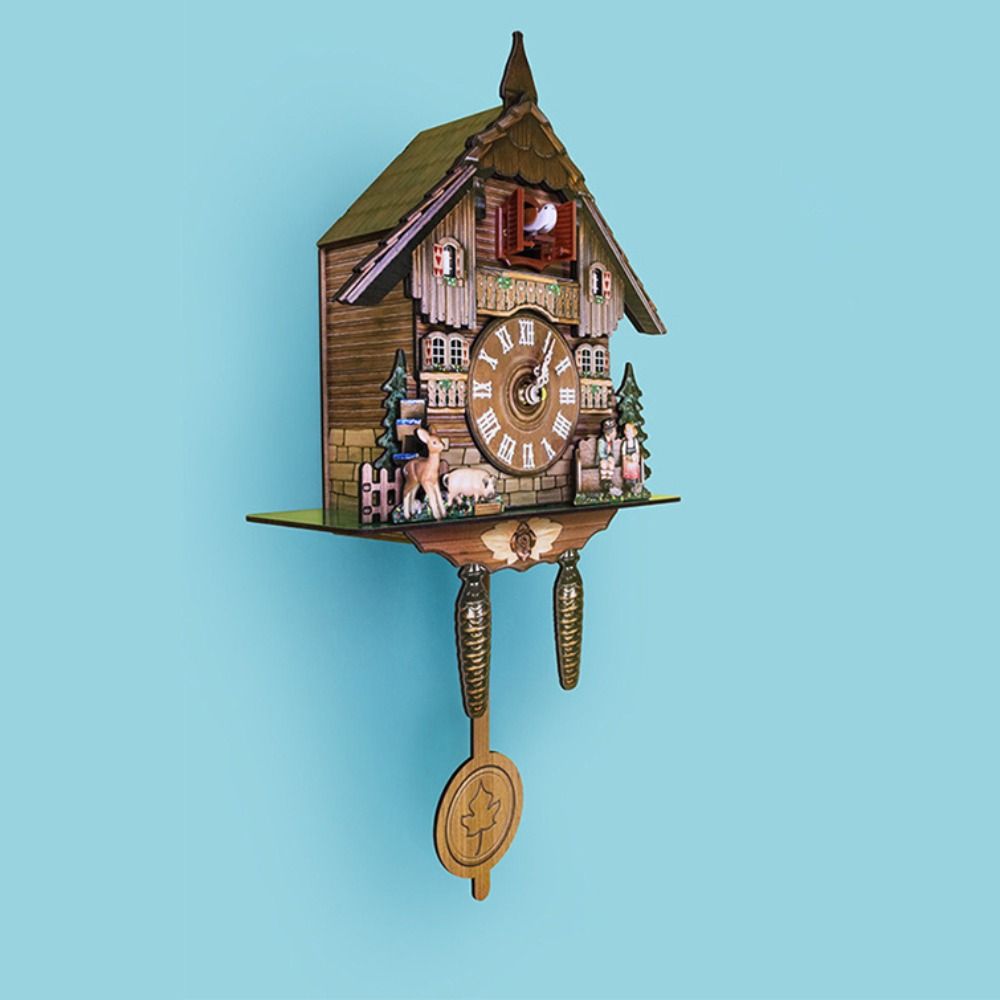 Clock Wall Wooden Wood Pendulu - Resin Art Wall Clock 评论和价格
