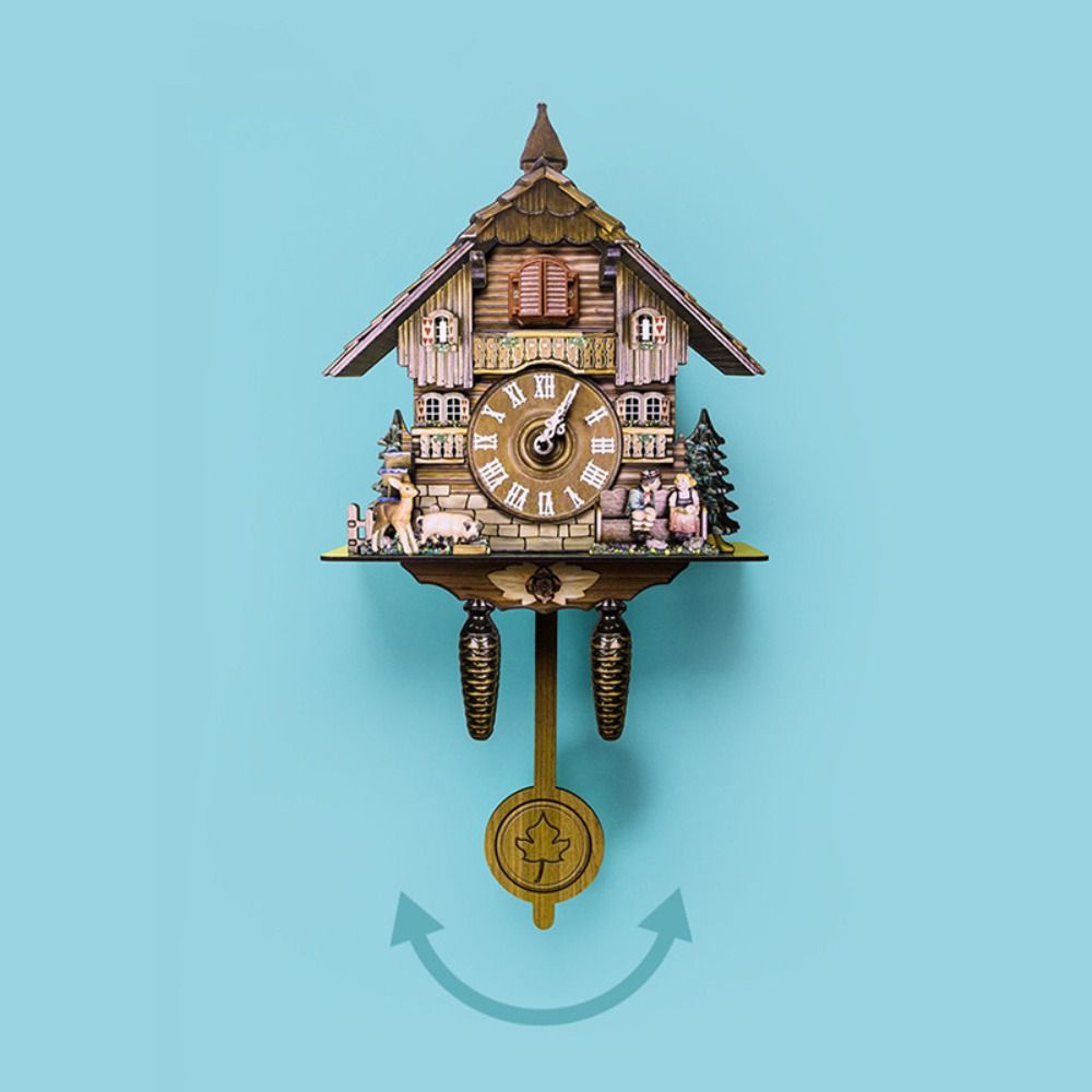 Clock Wall Wooden Wood Pendulu - Resin Art Wall Clock 评论和价格