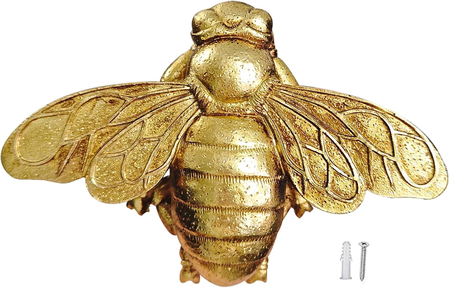 3D Gold Bee Wall Sculpture, Re - Resin Art Easy 评论和价格