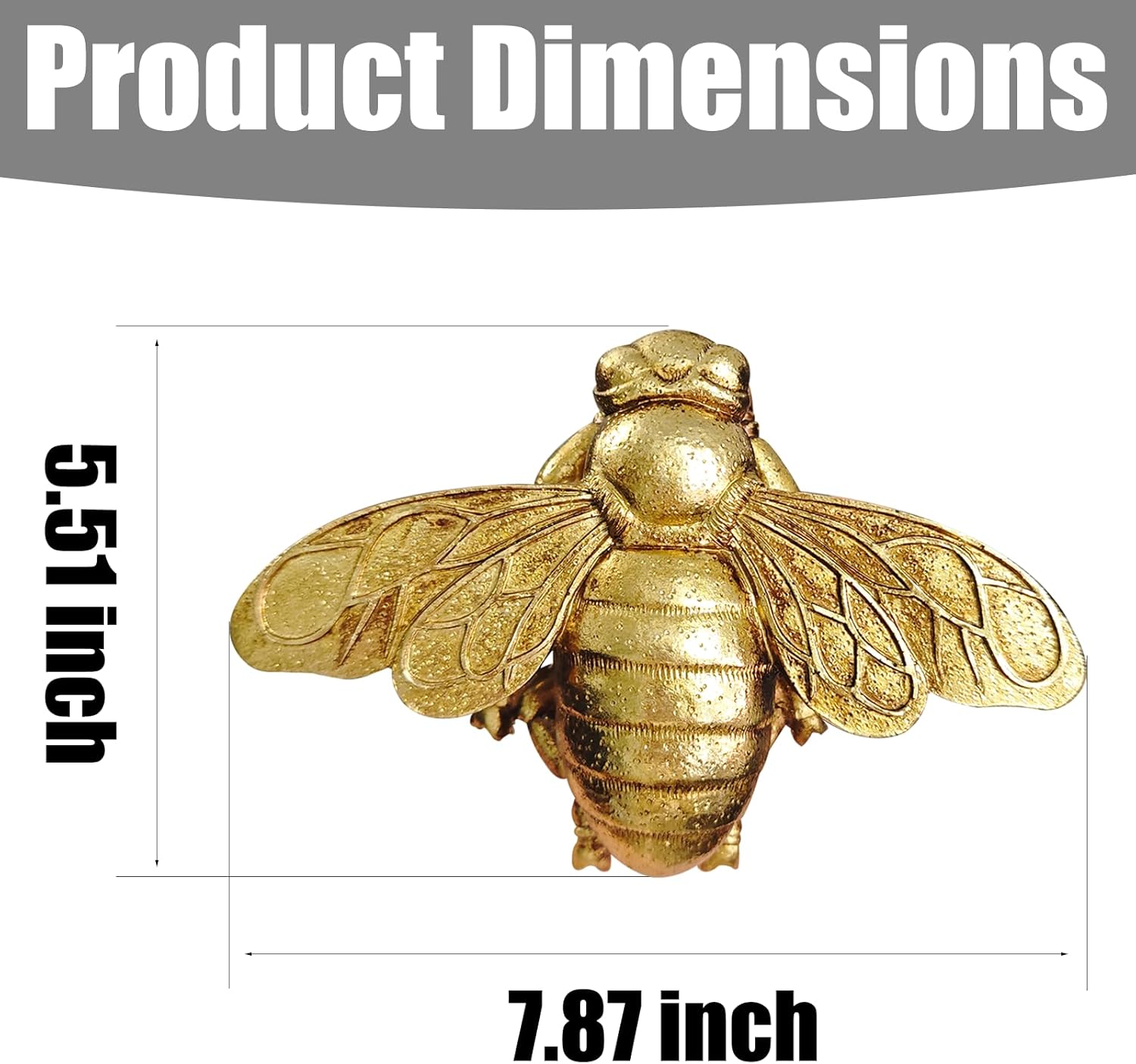 3D Gold Bee Wall Sculpture, Re - Resin Art Easy 评论和价格