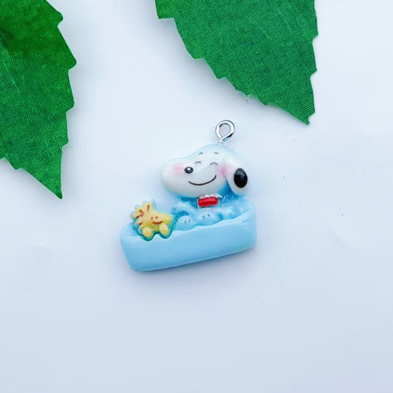 12pcs resin cartoon dog pendan - Resin Art Earrings 评论和价格