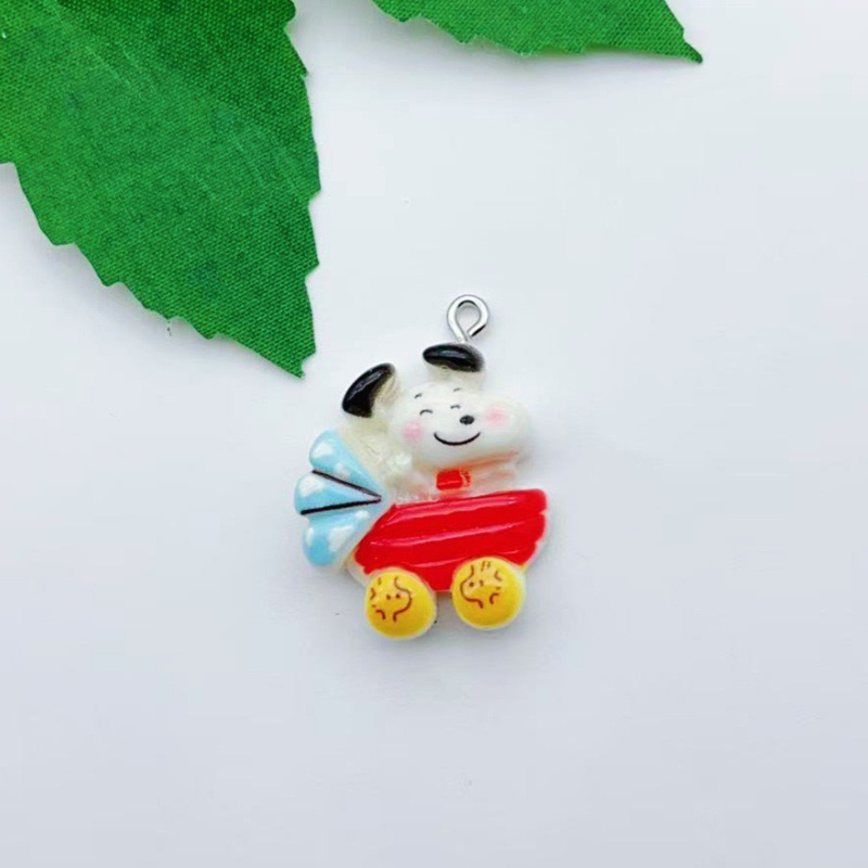 12pcs resin cartoon dog pendan - Resin Art Earrings 评论和价格