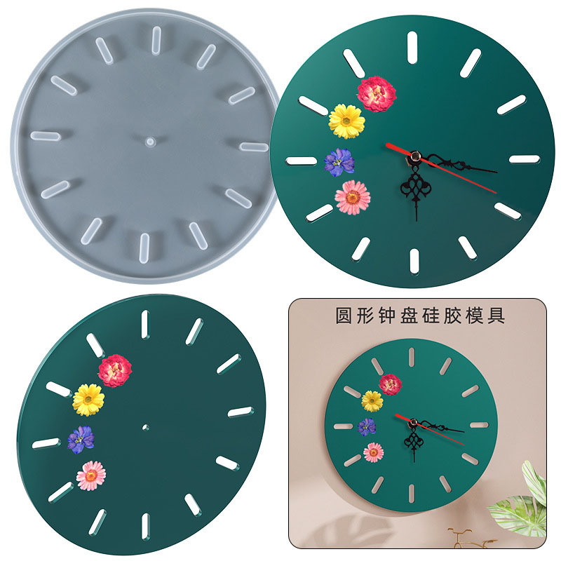 World Map Lotus Leaf Sakura Cl - Resin Art Wall Clock 评论和价格