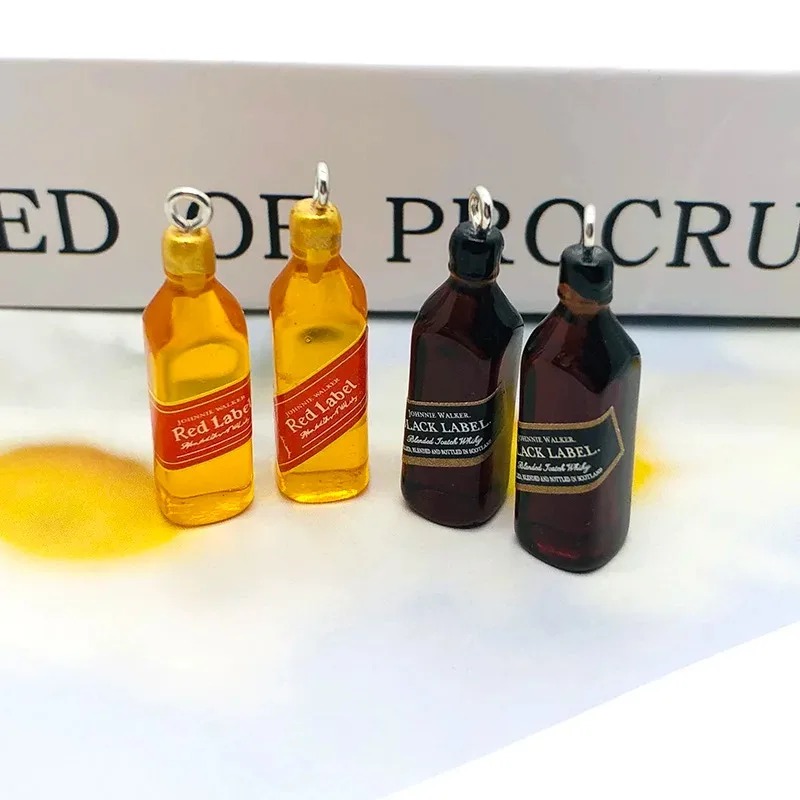 10Pcs Tiny Wine Bar Bottle Res - Resin Art Earrings 评论和价格