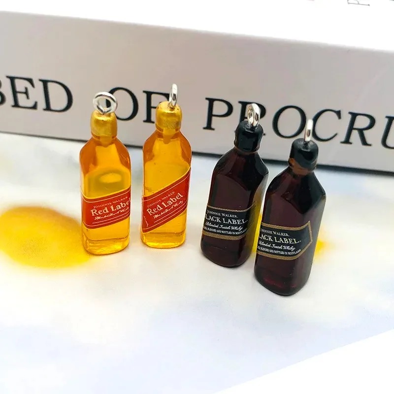 10Pcs Tiny Wine Bar Bottle Res - Resin Art Earrings 评论和价格