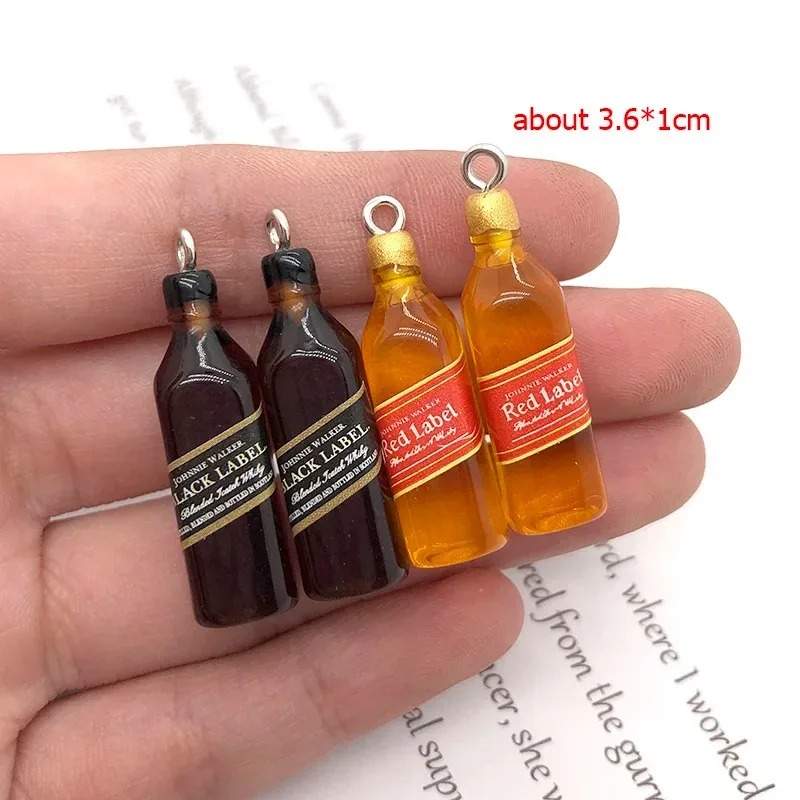 10Pcs Tiny Wine Bar Bottle Res - Resin Art Earrings 评论和价格