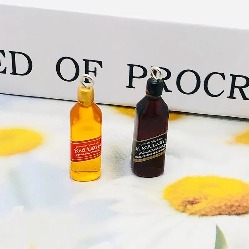 10Pcs Tiny Wine Bar Bottle Res - Resin Art Earrings 评论和价格