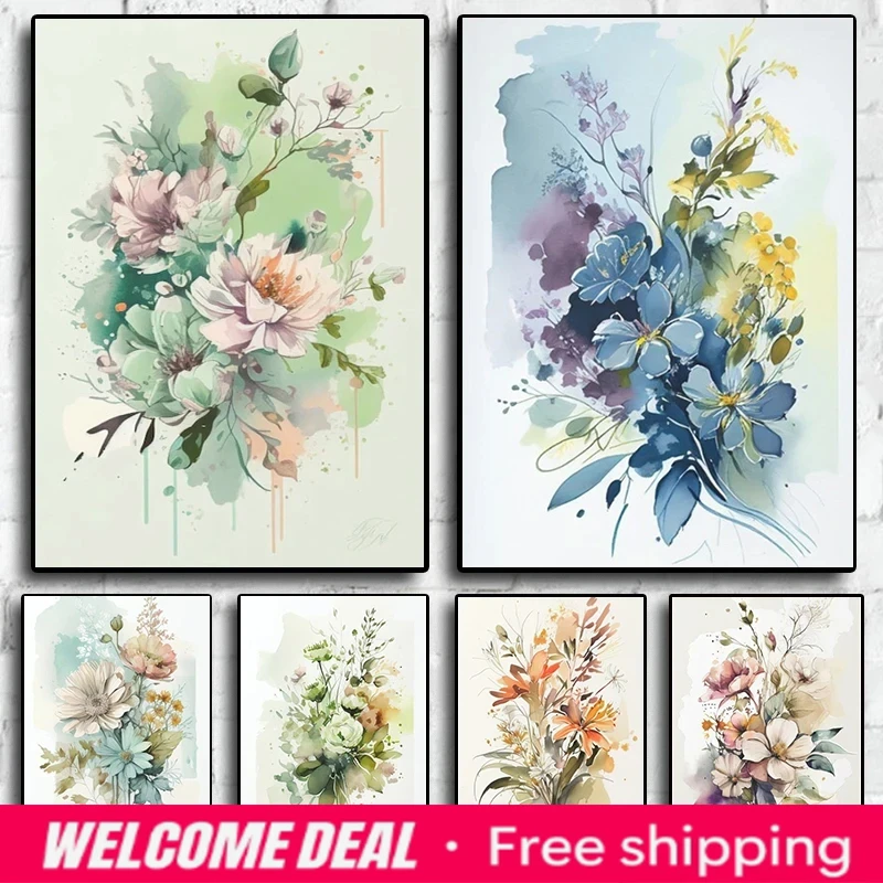 (1pc frameless)Colorful Flower - Resin Art Aesthetic 评论和价格