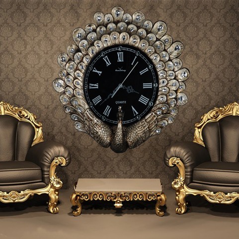 Vintage High-End Decorative Wa - Resin Art Wall Clock 评论和价格