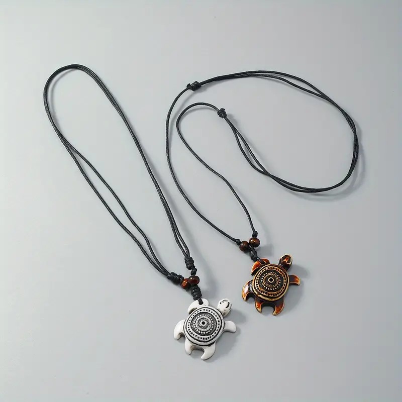 Women Men's Carved Hook Turtle - Resin Art Beach 评论和价格