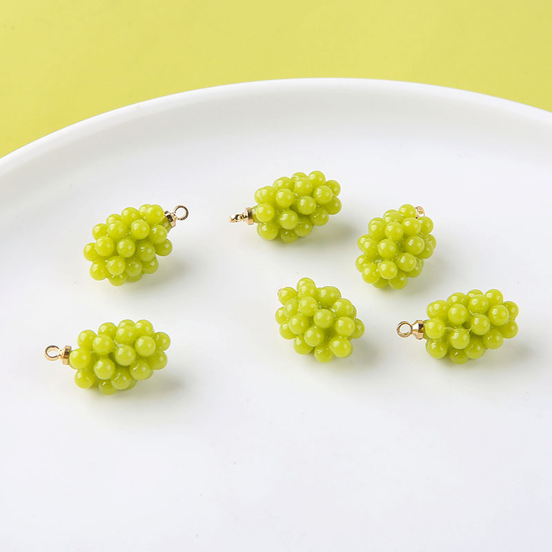 6pcs Cute Little Grapes Resin  - Resin Art Earrings 评论和价格