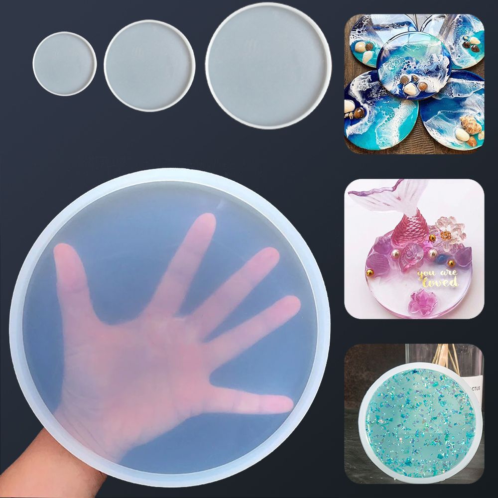Transparent Fluid Arts Round C - Resin Art Coasters 评论和价格
