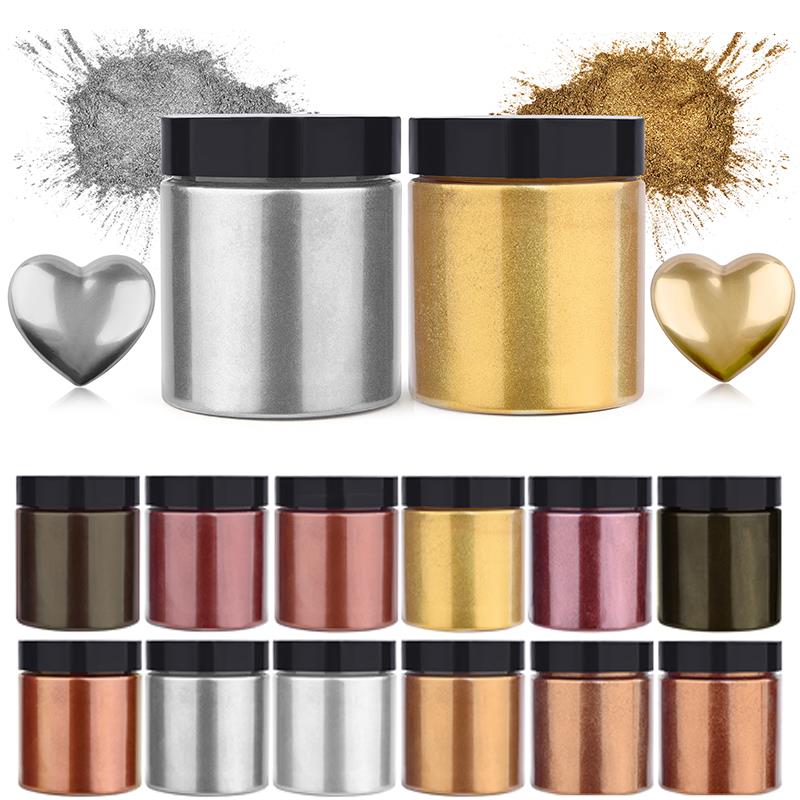 50g Shimmer Metallic Gold Silv - Resin Art Epoxy 评论和价格