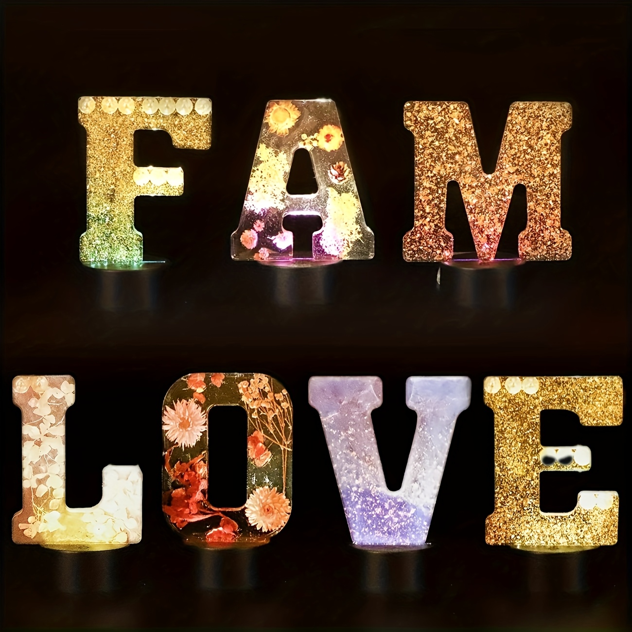 7-Inch Large Letter Resin Mold - Resin Art Epoxy 评论和价格
