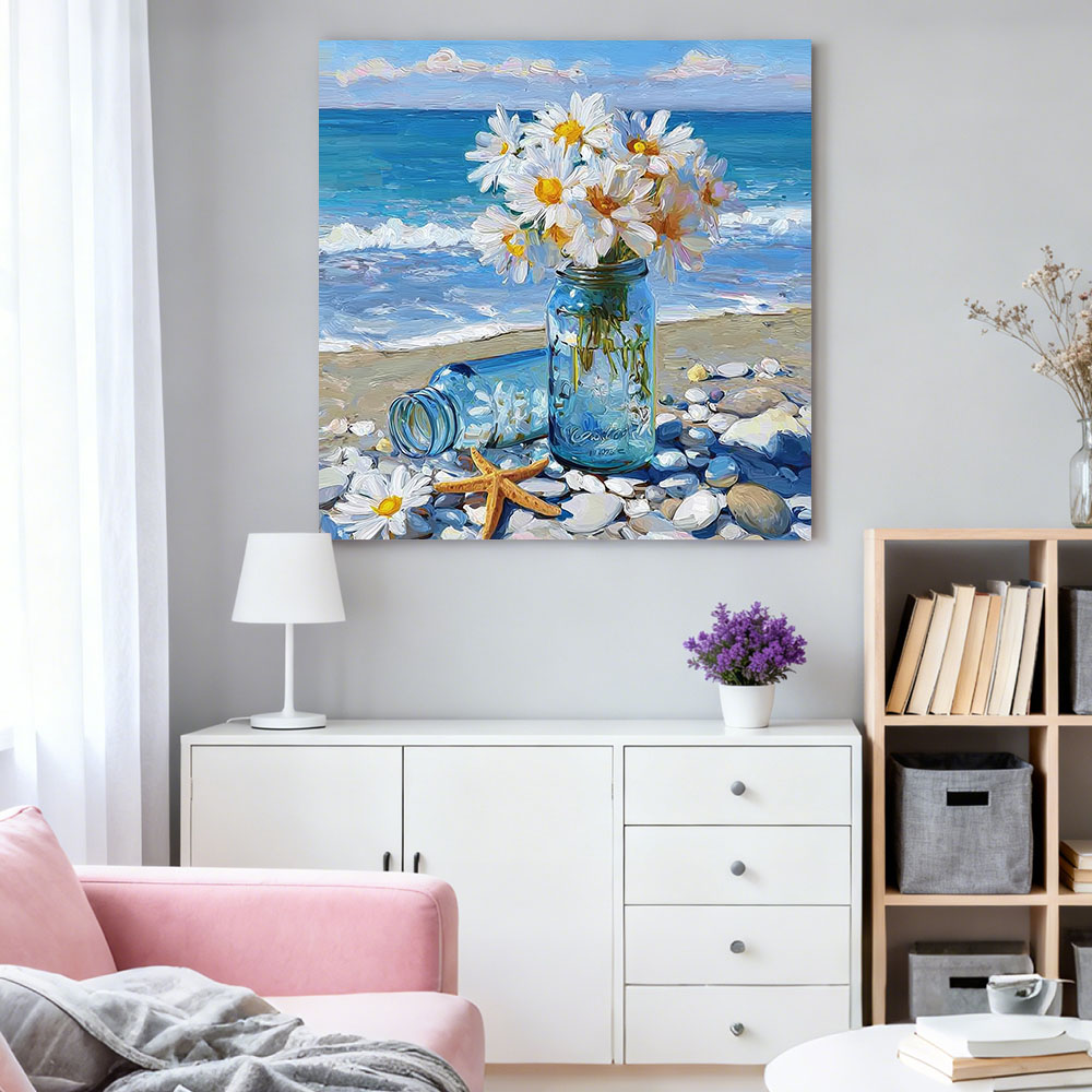 HUACAN Diamond Painting Daisy  - Resin Art Beach 评论和价格