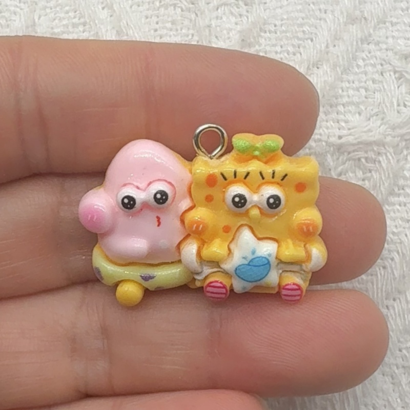 10pcs cartoon resin pendant, D - Resin Art Earrings 评论和价格