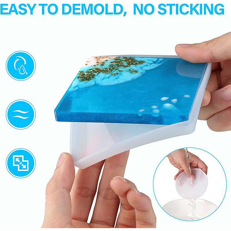 Round Square Coaster Silicone  - Resin Art Coasters 评论和价格