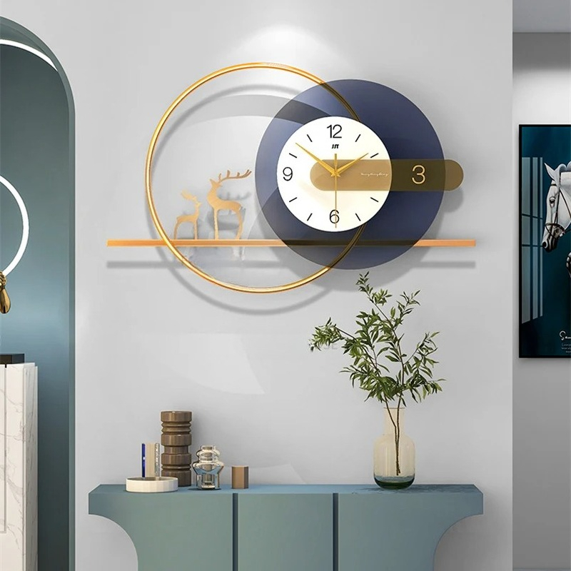Modern Metal Wall Clocks Livin - Resin Art Wall Clock 评论和价格